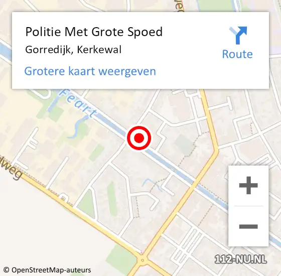 Locatie op kaart van de 112 melding: Politie Met Grote Spoed Naar Gorredijk, Kerkewal op 21 januari 2023 08:27