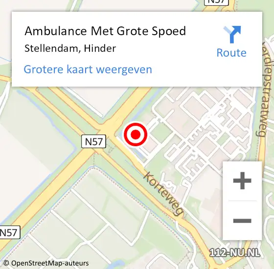 Locatie op kaart van de 112 melding: Ambulance Met Grote Spoed Naar Stellendam, Hinder op 21 januari 2023 09:09