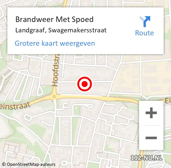 Locatie op kaart van de 112 melding: Brandweer Met Spoed Naar Landgraaf, Swagemakersstraat op 21 januari 2023 12:12