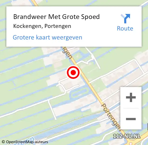 Locatie op kaart van de 112 melding: Brandweer Met Grote Spoed Naar Kockengen, Portengen op 21 januari 2023 13:33