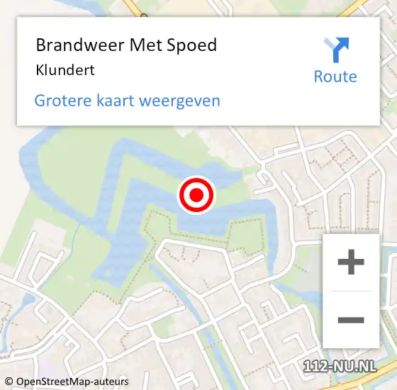 Locatie op kaart van de 112 melding: Brandweer Met Spoed Naar Klundert op 21 januari 2023 16:00