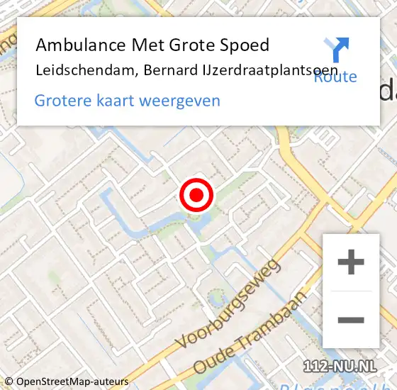 Locatie op kaart van de 112 melding: Ambulance Met Grote Spoed Naar Leidschendam, Bernard IJzerdraatplantsoen op 21 januari 2023 17:59