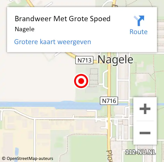 Locatie op kaart van de 112 melding: Brandweer Met Grote Spoed Naar Nagele op 21 januari 2023 21:17