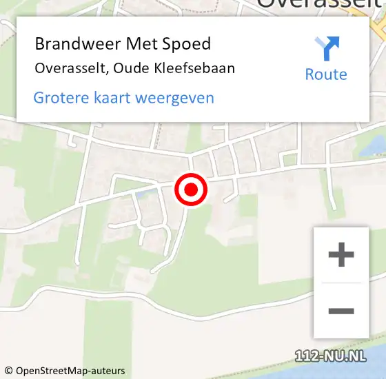 Locatie op kaart van de 112 melding: Brandweer Met Spoed Naar Overasselt, Oude Kleefsebaan op 21 januari 2023 21:50