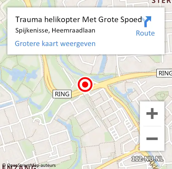 Locatie op kaart van de 112 melding: Trauma helikopter Met Grote Spoed Naar Spijkenisse, Heemraadlaan op 21 januari 2023 22:12