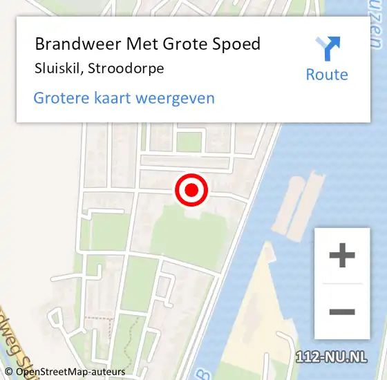 Locatie op kaart van de 112 melding: Brandweer Met Grote Spoed Naar Sluiskil, Stroodorpe op 22 januari 2023 17:26