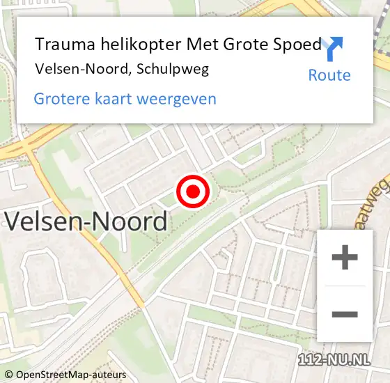 Locatie op kaart van de 112 melding: Trauma helikopter Met Grote Spoed Naar Velsen-Noord, Schulpweg op 22 januari 2023 20:17