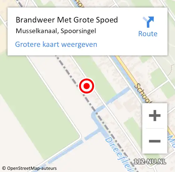 Locatie op kaart van de 112 melding: Brandweer Met Grote Spoed Naar Musselkanaal, Spoorsingel op 22 januari 2023 20:46