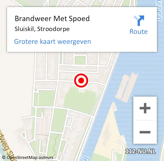 Locatie op kaart van de 112 melding: Brandweer Met Spoed Naar Sluiskil, Stroodorpe op 22 januari 2023 21:41