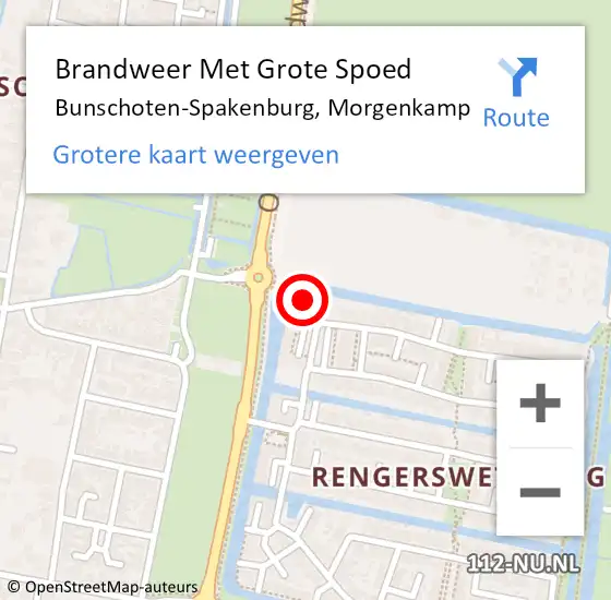 Locatie op kaart van de 112 melding: Brandweer Met Grote Spoed Naar Bunschoten-Spakenburg, Morgenkamp op 23 januari 2023 12:05