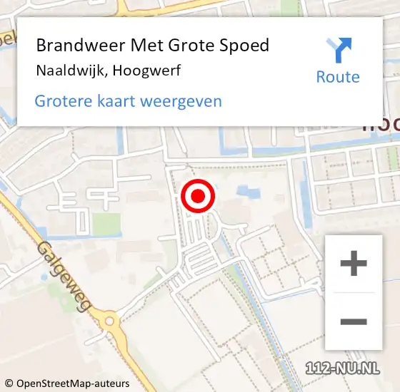 Locatie op kaart van de 112 melding: Brandweer Met Grote Spoed Naar Naaldwijk, Hoogwerf op 23 januari 2023 13:21