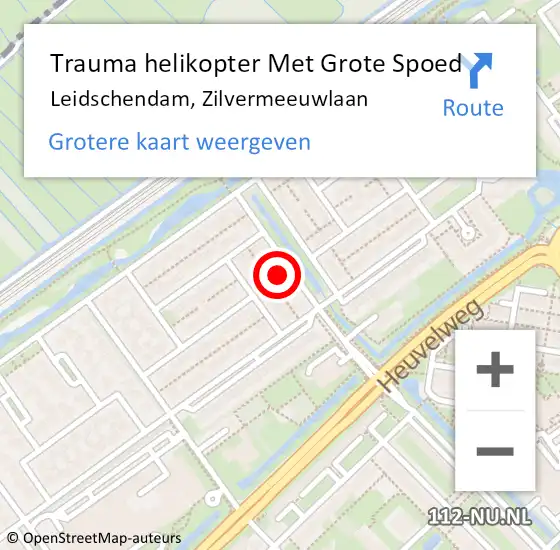 Locatie op kaart van de 112 melding: Trauma helikopter Met Grote Spoed Naar Leidschendam, Zilvermeeuwlaan op 23 januari 2023 14:42