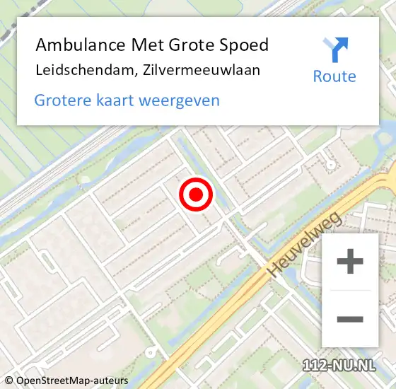 Locatie op kaart van de 112 melding: Ambulance Met Grote Spoed Naar Leidschendam, Zilvermeeuwlaan op 23 januari 2023 15:01