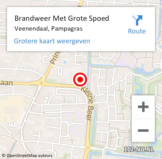 Locatie op kaart van de 112 melding: Brandweer Met Grote Spoed Naar Veenendaal, Pampagras op 23 januari 2023 17:59