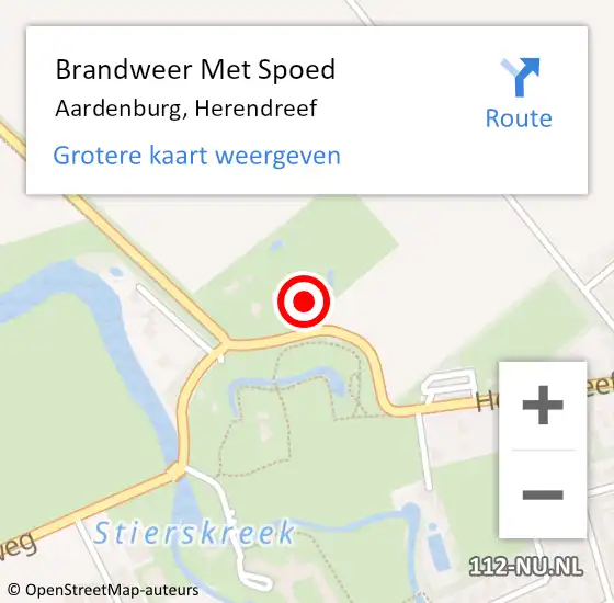 Locatie op kaart van de 112 melding: Brandweer Met Spoed Naar Aardenburg, Herendreef op 23 januari 2023 19:07