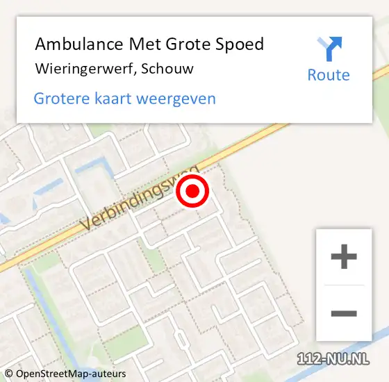 Locatie op kaart van de 112 melding: Ambulance Met Grote Spoed Naar Wieringerwerf, Schouw op 24 januari 2023 03:38