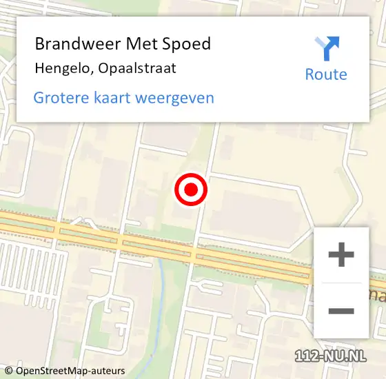 Locatie op kaart van de 112 melding: Brandweer Met Spoed Naar Hengelo, Opaalstraat op 24 januari 2023 06:35