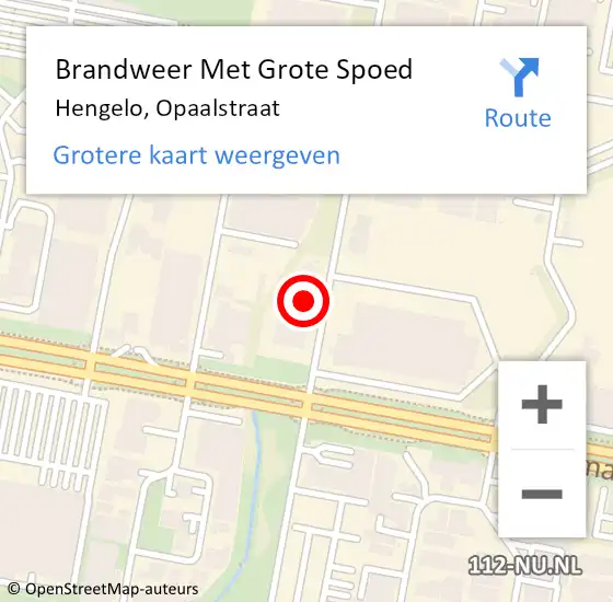 Locatie op kaart van de 112 melding: Brandweer Met Grote Spoed Naar Hengelo, Opaalstraat op 24 januari 2023 06:36