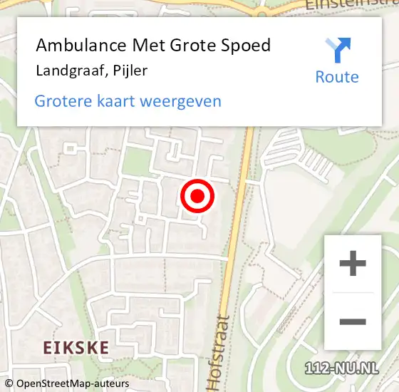 Locatie op kaart van de 112 melding: Ambulance Met Grote Spoed Naar Landgraaf, Pijler op 13 augustus 2014 10:26