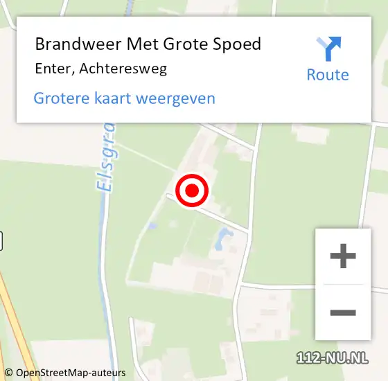 Locatie op kaart van de 112 melding: Brandweer Met Grote Spoed Naar Enter, Achteresweg op 24 januari 2023 12:23