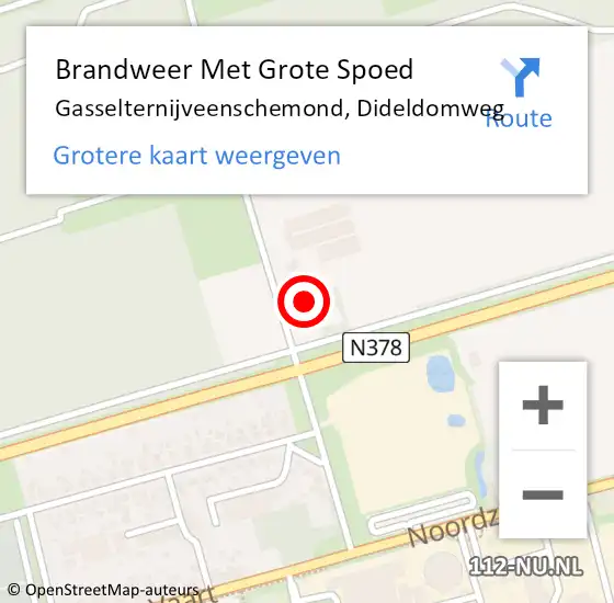 Locatie op kaart van de 112 melding: Brandweer Met Grote Spoed Naar Gasselternijveenschemond, Dideldomweg op 24 januari 2023 16:33