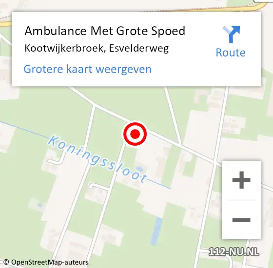 Locatie op kaart van de 112 melding: Ambulance Met Grote Spoed Naar Kootwijkerbroek, Esvelderweg op 24 januari 2023 18:20