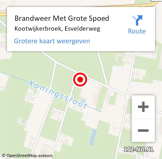 Locatie op kaart van de 112 melding: Brandweer Met Grote Spoed Naar Kootwijkerbroek, Esvelderweg op 24 januari 2023 18:47