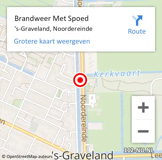 Locatie op kaart van de 112 melding: Brandweer Met Spoed Naar 's-Graveland, Noordereinde op 24 januari 2023 19:10