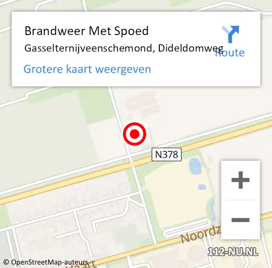 Locatie op kaart van de 112 melding: Brandweer Met Spoed Naar Gasselternijveenschemond, Dideldomweg op 24 januari 2023 23:05