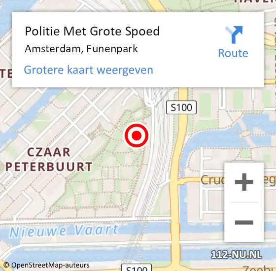 Locatie op kaart van de 112 melding: Politie Met Grote Spoed Naar Amsterdam, Funenpark op 25 januari 2023 00:54