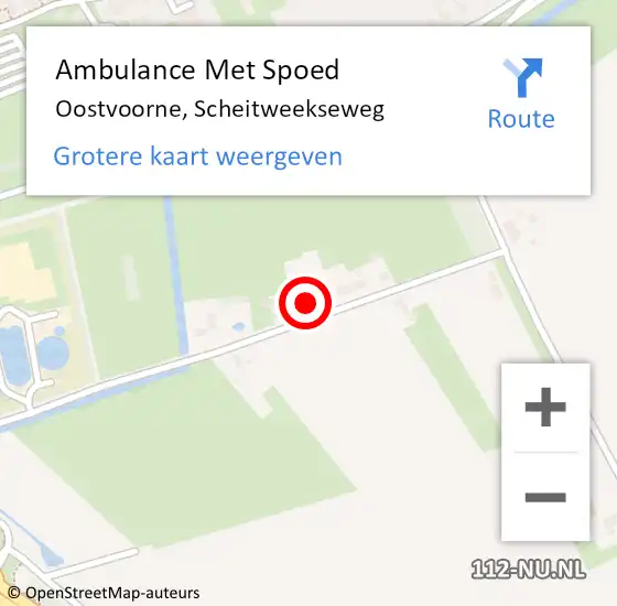 Locatie op kaart van de 112 melding: Ambulance Met Spoed Naar Oostvoorne, Scheitweekseweg op 25 januari 2023 07:38