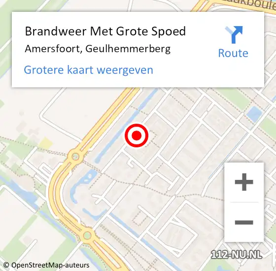 Locatie op kaart van de 112 melding: Brandweer Met Grote Spoed Naar Amersfoort, Geulhemmerberg op 25 januari 2023 09:21