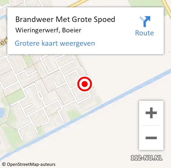 Locatie op kaart van de 112 melding: Brandweer Met Grote Spoed Naar Wieringerwerf, Boeier op 25 januari 2023 16:00