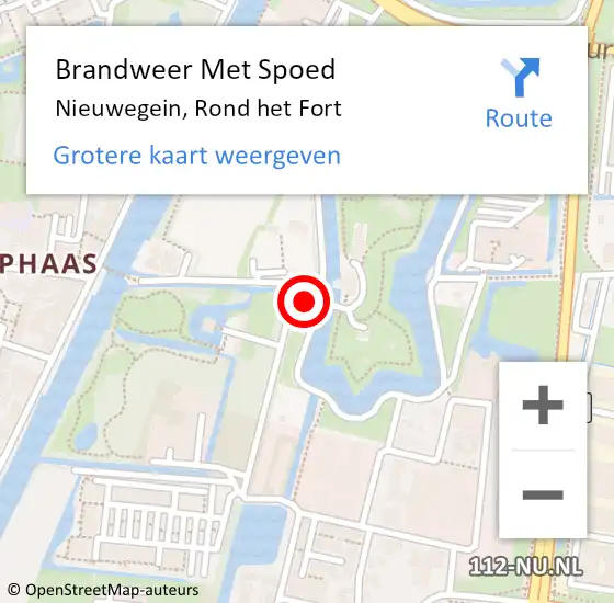 Locatie op kaart van de 112 melding: Brandweer Met Spoed Naar Nieuwegein, Rond het Fort op 25 januari 2023 17:06