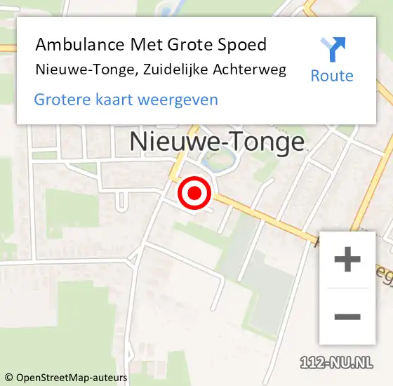 Locatie op kaart van de 112 melding: Ambulance Met Grote Spoed Naar Nieuwe-Tonge, Zuidelijke Achterweg op 25 januari 2023 17:28