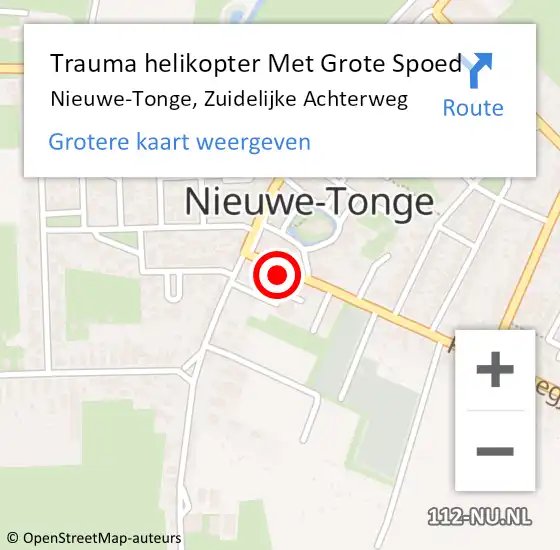 Locatie op kaart van de 112 melding: Trauma helikopter Met Grote Spoed Naar Nieuwe-Tonge, Zuidelijke Achterweg op 25 januari 2023 17:30