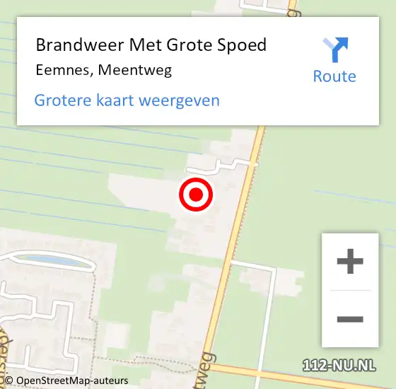 Locatie op kaart van de 112 melding: Brandweer Met Grote Spoed Naar Eemnes, Meentweg op 25 januari 2023 17:45