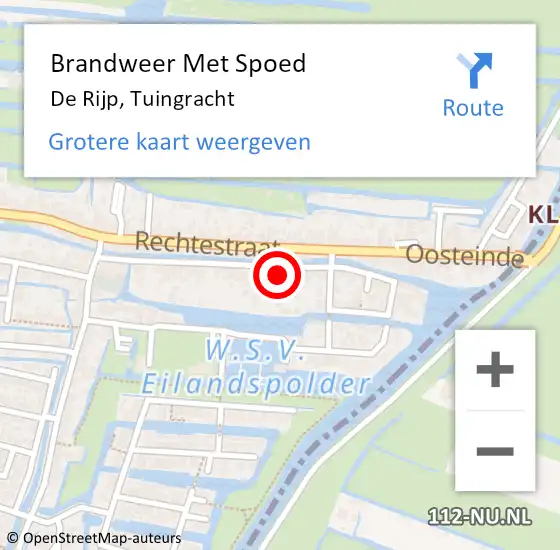 Locatie op kaart van de 112 melding: Brandweer Met Spoed Naar De Rijp, Tuingracht op 25 januari 2023 20:28