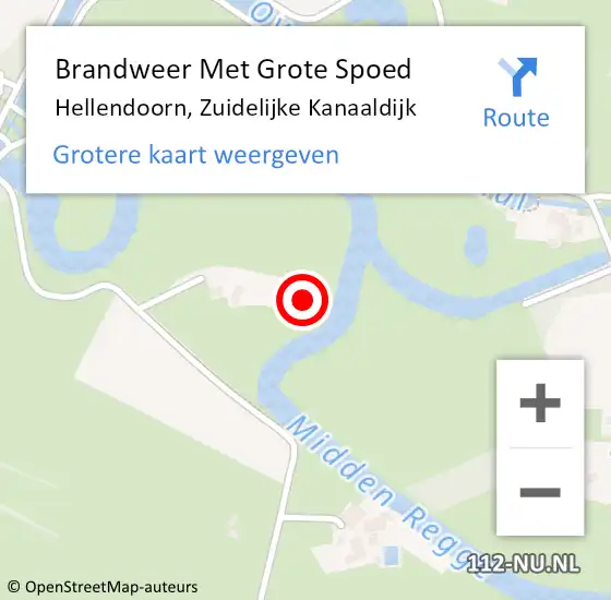 Locatie op kaart van de 112 melding: Brandweer Met Grote Spoed Naar Hellendoorn, Zuidelijke Kanaaldijk op 26 januari 2023 03:58