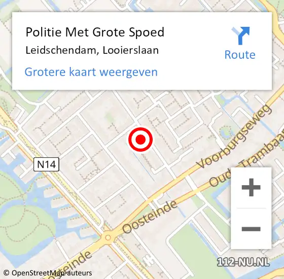 Locatie op kaart van de 112 melding: Politie Met Grote Spoed Naar Leidschendam, Looierslaan op 26 januari 2023 12:55