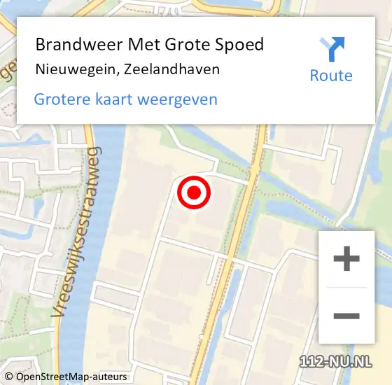 Locatie op kaart van de 112 melding: Brandweer Met Grote Spoed Naar Nieuwegein, Zeelandhaven op 26 januari 2023 14:43