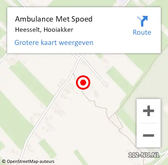 Locatie op kaart van de 112 melding: Ambulance Met Spoed Naar Heesselt, Hooiakker op 26 januari 2023 15:21