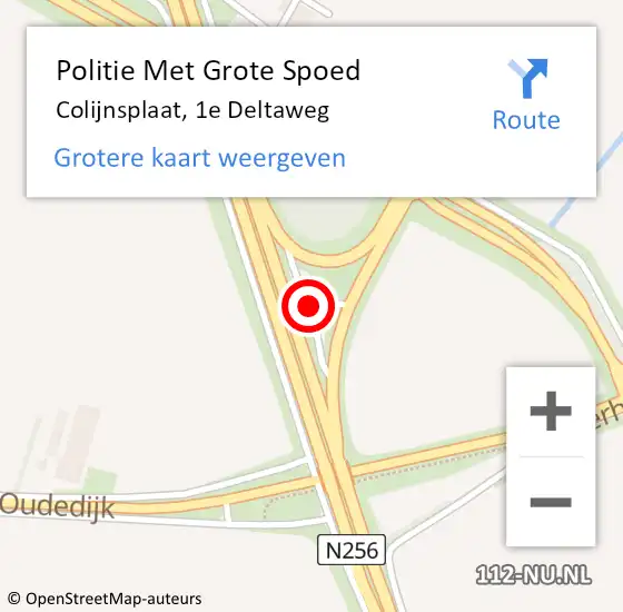 Locatie op kaart van de 112 melding: Politie Met Grote Spoed Naar Colijnsplaat, 1e Deltaweg op 27 januari 2023 06:53