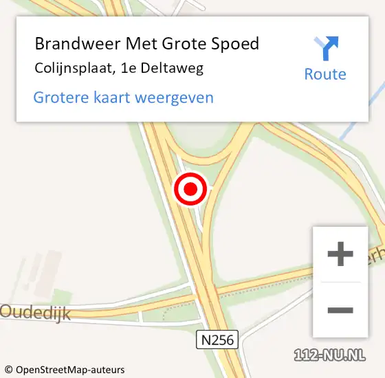 Locatie op kaart van de 112 melding: Brandweer Met Grote Spoed Naar Colijnsplaat, 1e Deltaweg op 27 januari 2023 06:53