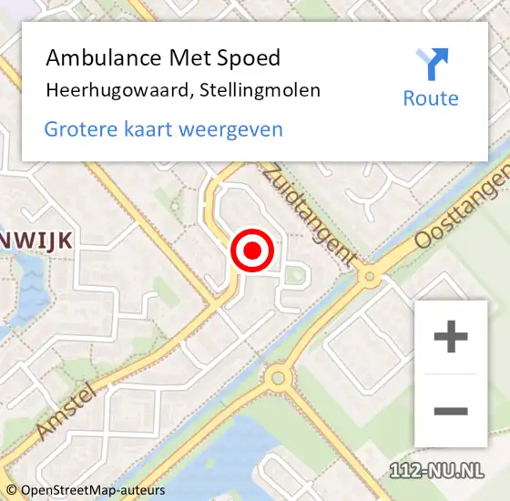 Locatie op kaart van de 112 melding: Ambulance Met Spoed Naar Heerhugowaard, Stellingmolen op 27 januari 2023 10:03