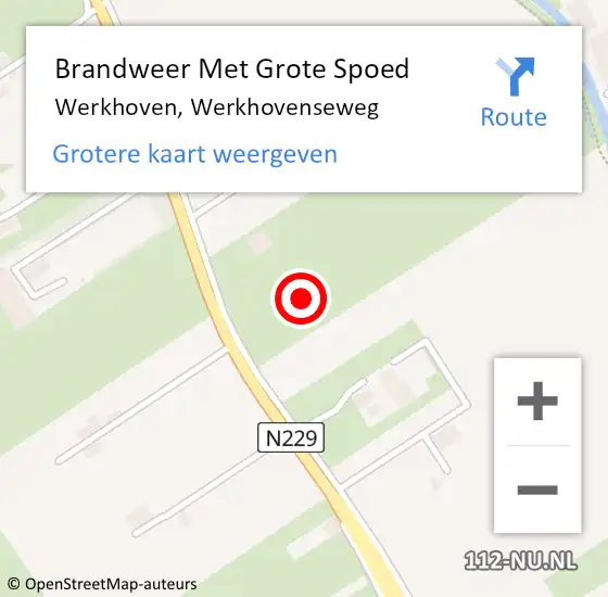 Locatie op kaart van de 112 melding: Brandweer Met Grote Spoed Naar Werkhoven, Werkhovenseweg op 27 januari 2023 13:28