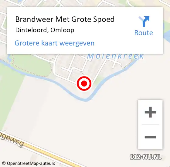 Locatie op kaart van de 112 melding: Brandweer Met Grote Spoed Naar Dinteloord, Omloop op 27 januari 2023 20:13