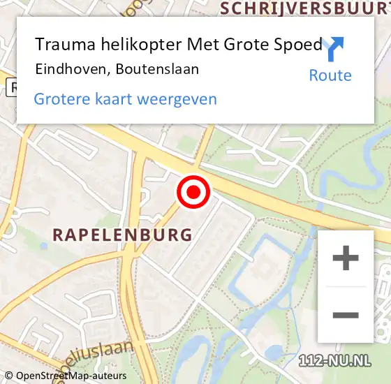 Locatie op kaart van de 112 melding: Trauma helikopter Met Grote Spoed Naar Eindhoven, Boutenslaan op 27 januari 2023 23:16