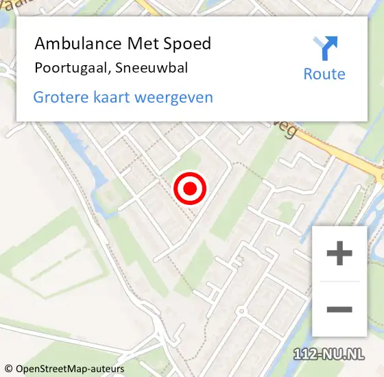 Locatie op kaart van de 112 melding: Ambulance Met Spoed Naar Poortugaal, Sneeuwbal op 28 januari 2023 06:21