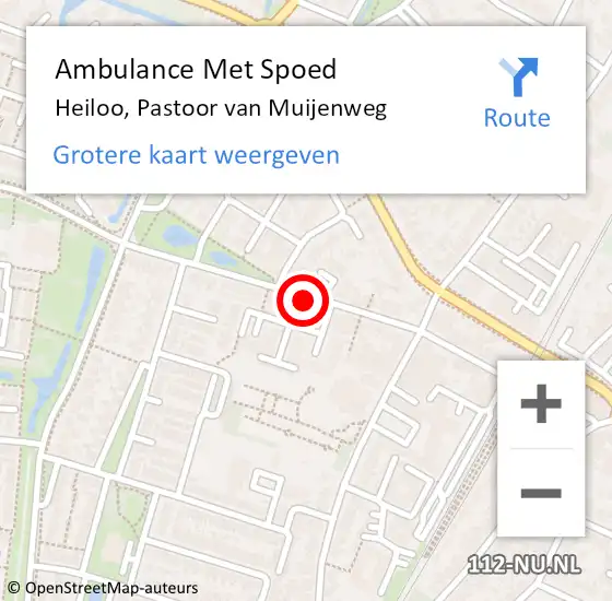 Locatie op kaart van de 112 melding: Ambulance Met Spoed Naar Heiloo, Pastoor van Muijenweg op 28 januari 2023 12:08